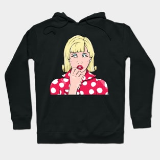 Worried Woman Pop Art Hoodie